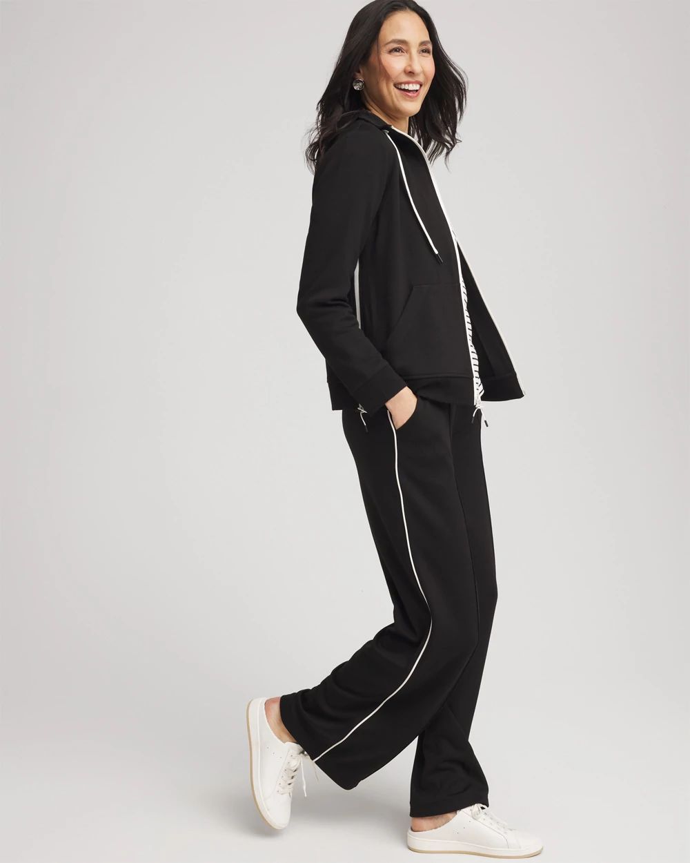 Zenergy® Double-Knit Striped Wide Leg Pants | Chico's